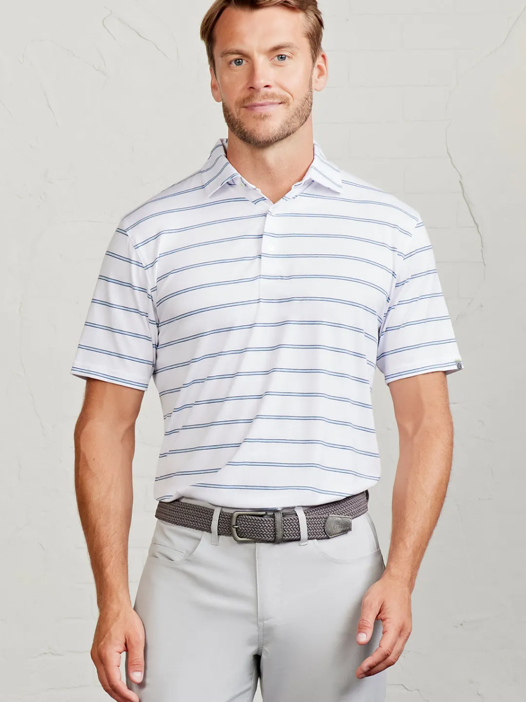 tasc Cloud Polo - Patriot Stripe