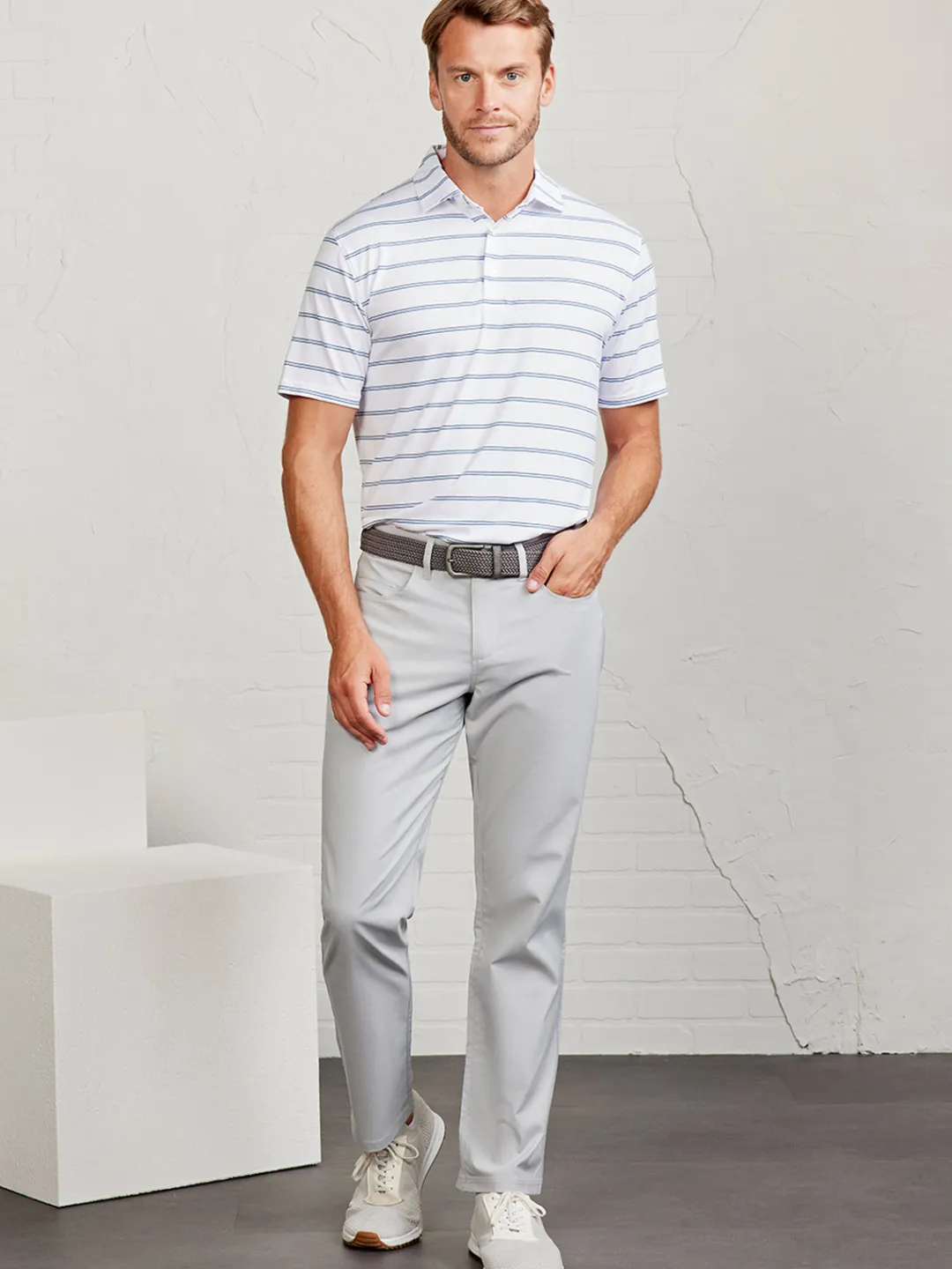 tasc Cloud Polo - Patriot Stripe