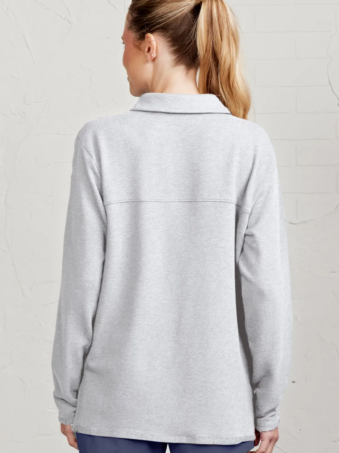 Women tasc French Terry Polo Sweatshirt