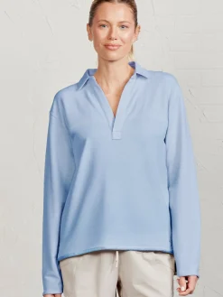 Women tasc French Terry Polo Sweatshirt