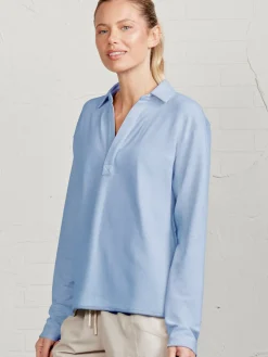 Women tasc French Terry Polo Sweatshirt
