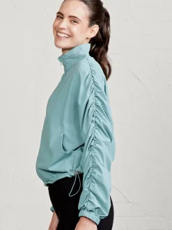 Women tasc Jet Set Ruched Windbreaker