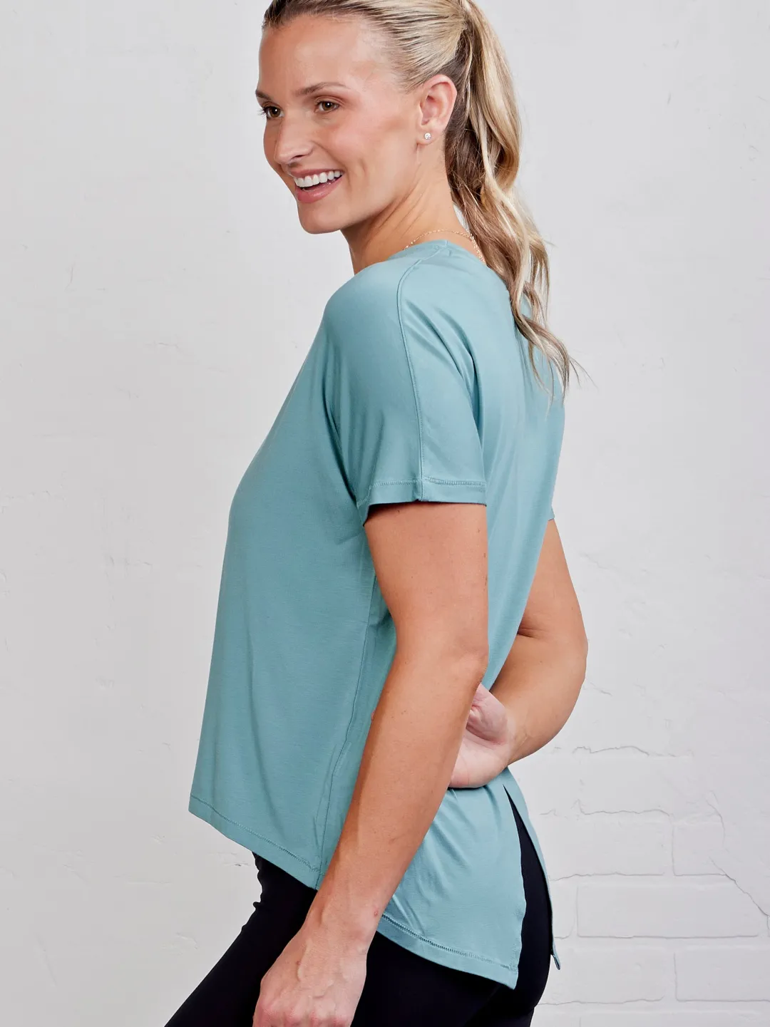 Women tasc Uptown Luxe Cross Back T-Shirt
