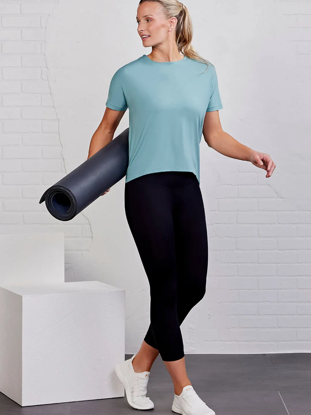 Women tasc Uptown Luxe Cross Back T-Shirt