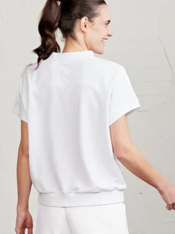 Women tasc Villa Knit Seersucker Short Sleeve Henley